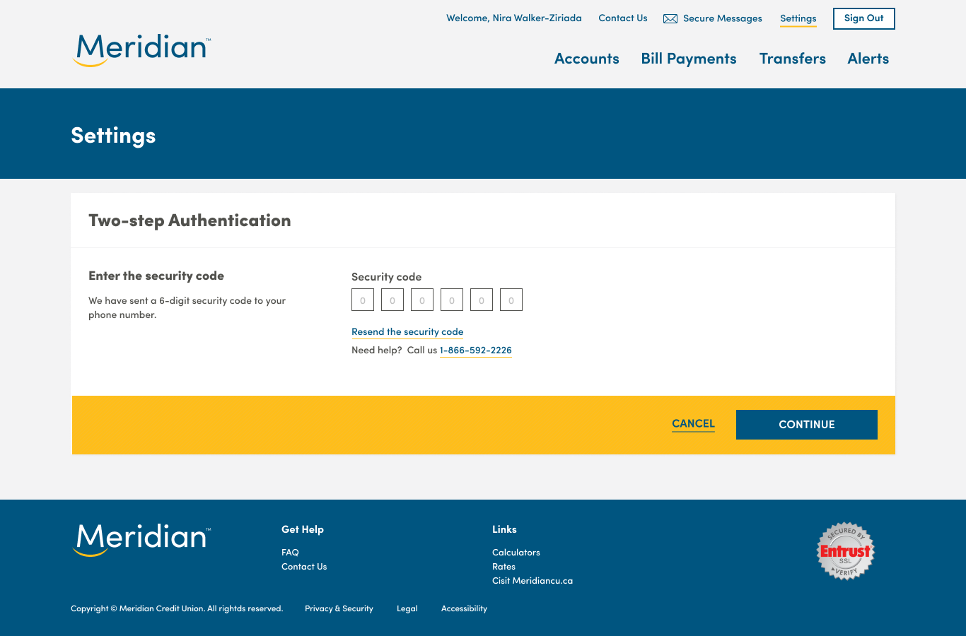 Step 9: Enter the Security Code