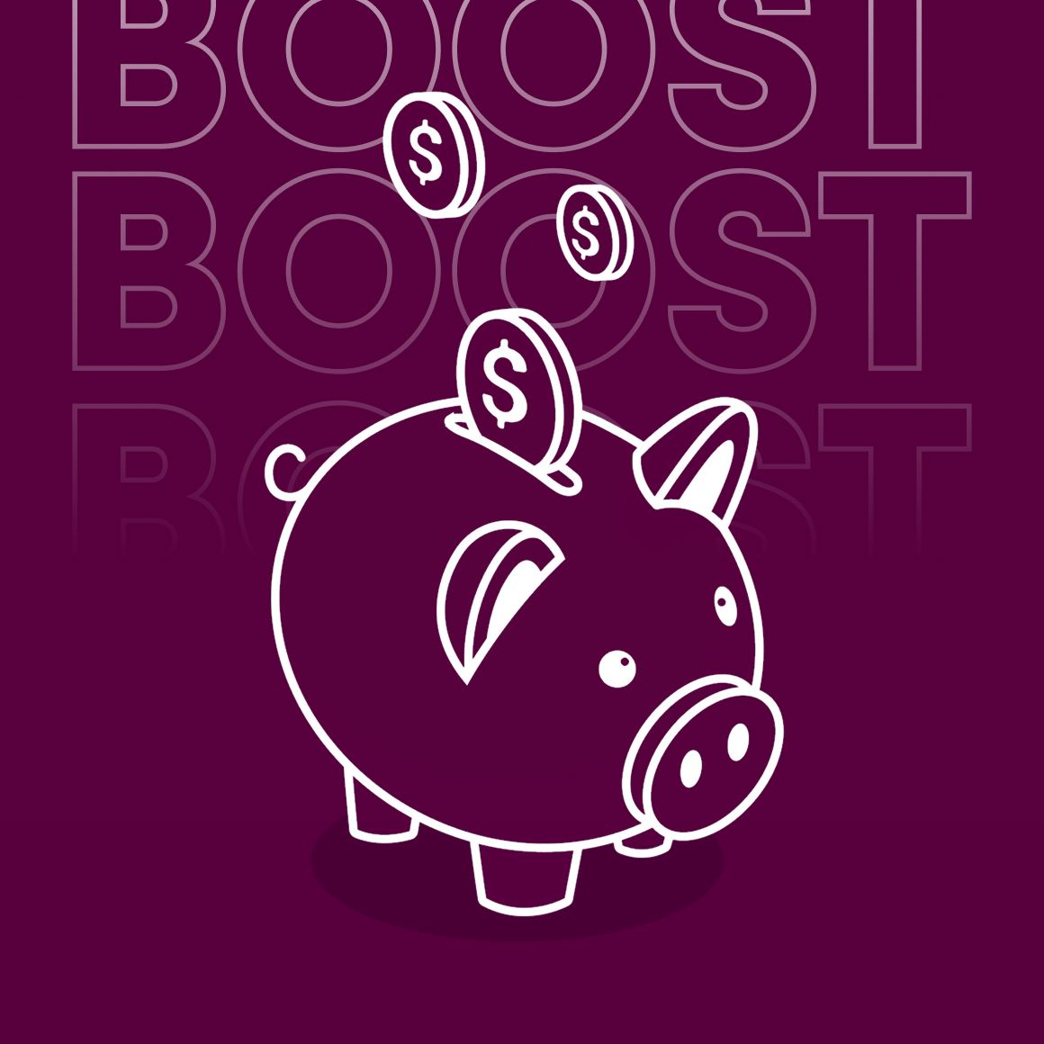 Piggy bank with coins