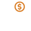 piggy bank with orange dollar sign