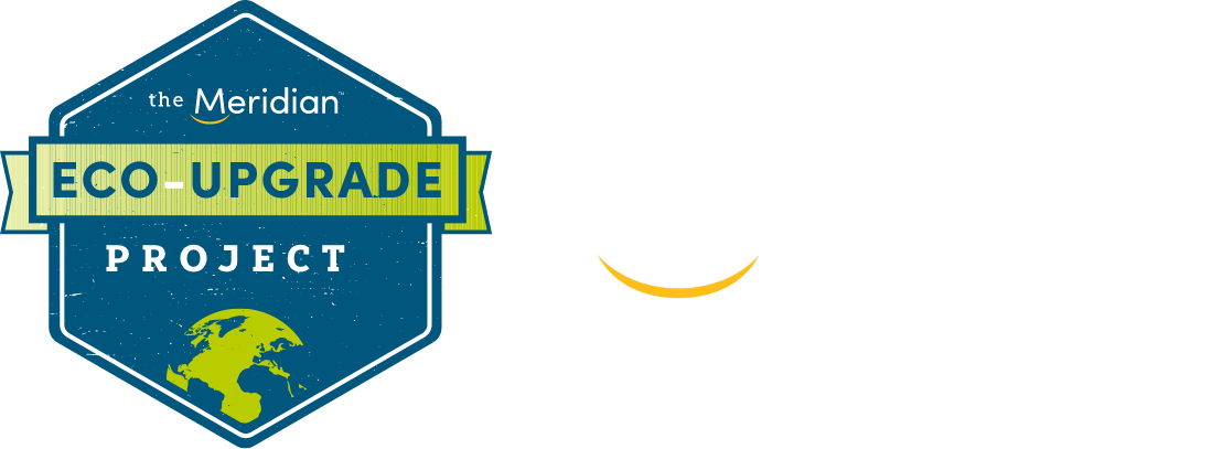 Meridian Eco-Upgrade Project logo and Meridian logo