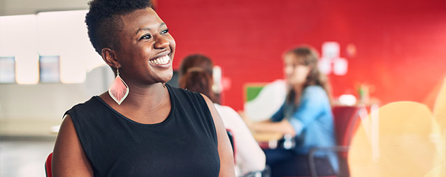 Woman smiling